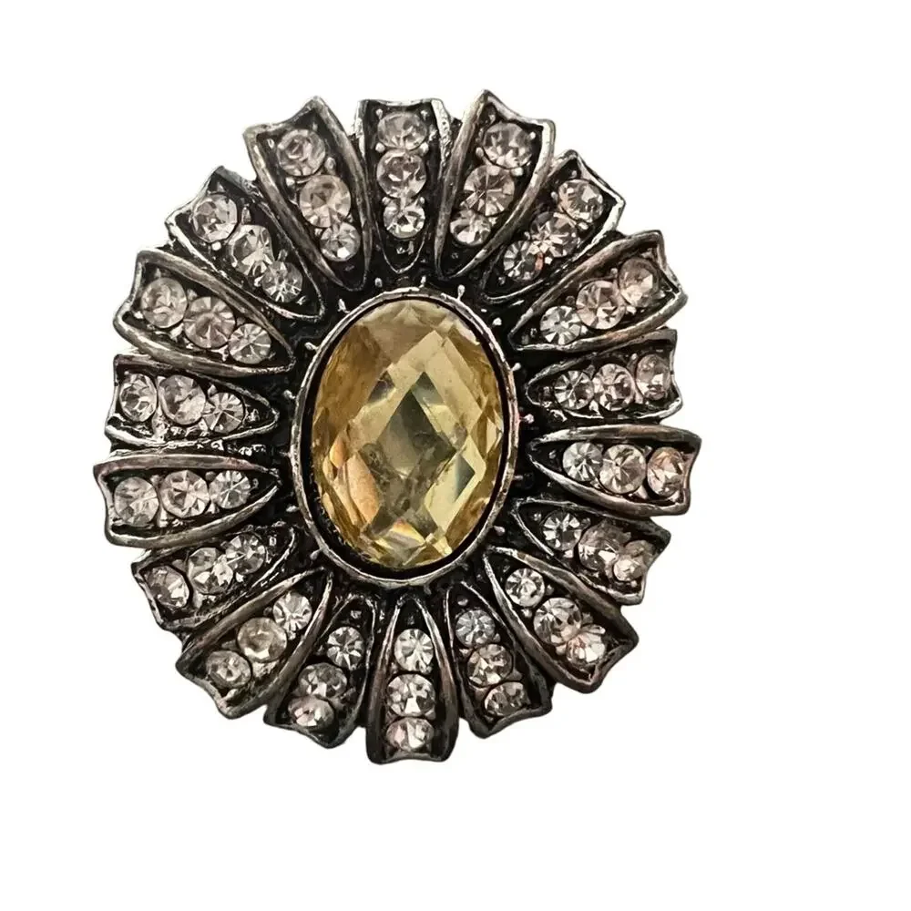 Bling Flower Statement Stretch Ring